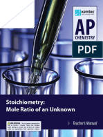 Kemtec Ap Chemistry Stoichiometry Mole Ratio of An Unknown Manual