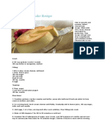 Cake Recipe CAS