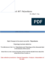 Geol. 807: Palynofacies: Dr. Irfan U. Jan