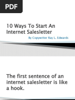 10 Ways To Start An Internet Sales Letter