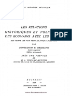 OBEDEANU - Les Relations Historiques Et Politiques Des Roumains Avec Les Serbes