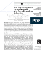 Application of Taguchi Method of Experimental Design