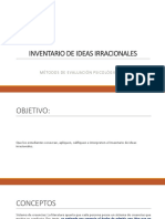 Inventario de Ideas Irracionales - Metodos Mañana