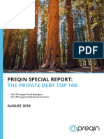 Preqin Special Report The Private Debt Top 100 August 2018 PDF