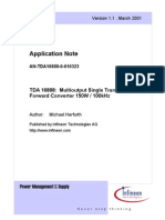 Application Note: Tda 16888: Multioutput Single Transistor Forward Converter 150W / 100Khz