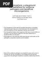 The Rhizosphere: A Playground and Battlefield For Soilborne Pathogens and Beneficial Microorganisms