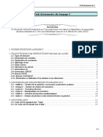 Petit Dictionnaire Du C TP Algo&Programmation