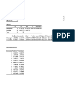 X Variable 1 Residual Plot: Regression Statistics