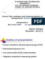 Nanomaterial Characterization Techiniques by Kunsa H. of Ethiopia