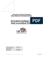 Procedural Guidance For Roof Access/Roof Work: University of Central Lancashire Safety, Health & Environment Section