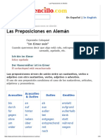 Las Preposiciones en Alemán