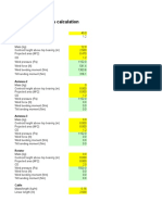 Mast Bending Stress Calculation: Antenna 1