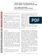 Impact of Traumatic Dental Injuries and Malocclusions On Quality of Life of Preschool Children: A Population-Based Study