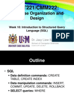 CMT221/CMM222:: Database Organization and Design