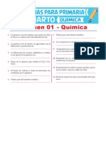 Examen 01 de Quimica para Cuarto de Primaria PDF