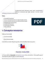 Operaciones Con Fracciones (Con Problemas Resueltos) PDF