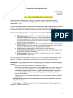 Comportamento Organizacional - Resumos PDF