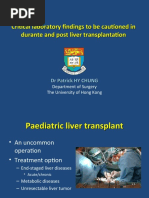 Critical Blood Tests During Liver Transplant