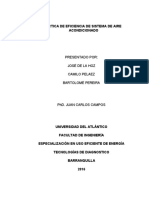 Ejemplo de Informe Tarea Extraclase No. 3 Diagnostico Aire Acondicionado