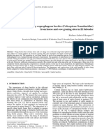 Burial of Bovine Dung by Coprophagous Beetles (Coleoptera: Scarabaeidae) From Horse and Cow Grazing Sites in El Salvador