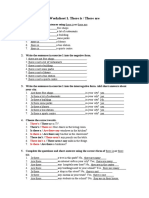 Worksheet 1. There Is / There Are: There's There Are Are There Any Is There A There Aren't There Isn't A Is There