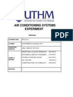 Air Conditioning Systems Experiment: Proposal