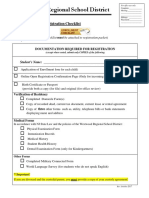 Westwood Regional School District: Registration Checklist