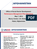 Office of Social Sector Development:: Performance Management Plan Workshop