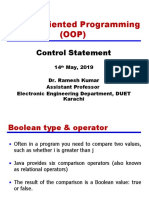 Object-Oriented Programming (OOP) : Control Statement