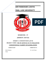 Use of Article 131 Is Questioning Constiutional Validity of Laws