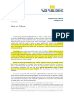 Note On Culture PDF