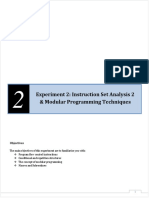 Experiment 2: Instruction Set Analysis 2 & Modular Programming Techniques