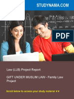 Gift Under Muslim Law - Family Law Project Report