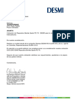 Cotizacion Repuestos Bombas Spate PD 75 QCO-DRC12505