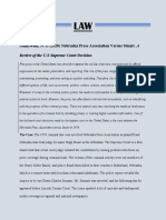 Munywoki, N. G (2020) Nebraska Press Association Versus Stuart. A Review of The U.S Supreme Court Decision