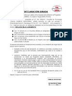 Declaracion Jurada (Asesoria Juridica)