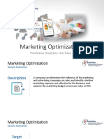 Marketing Optimization: Predictive Analytics Use Case