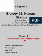 Biology 25: Human Biology: Prof. Gonsalves Los Angeles City College Loosely Based On Mader's Human Biology, 7 Edition