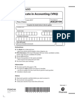 QP LCCI Level 3 Certificate in Accounting ASE20104 ASE20104 - New Spec Jun-2017