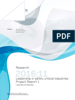 Leadership in Safety Critical Industries Project Report 1 PDF