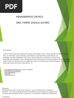 Pensamiento Critico Dra. Fanny Zavala Alfaro