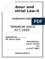 Labour Law-MINIMUM WAGE ACT-Apoorv Chopra - LLB 3 Yr (4th SEM)