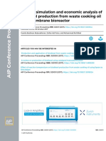 Process Simulation and Economic Analysis of Biodiesel Production From Waste Cooking Oil With Membrane Bioreactor