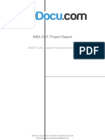 MBA GST Project Report: BHMCT (Uttar Pradesh Technical University)