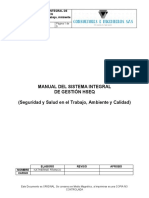 CI-HSEQ-M-01 Manual Del Sistema Integral de Gestion