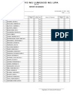 Report On Grades: Name of Student Name of Student