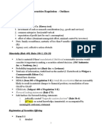 Mini Outline Securities Regulation