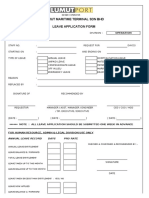 Lumut Maritime Terminal SDN BHD Leave Application Form: Division