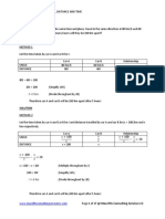 Problems Involving Speed, Distance and Time