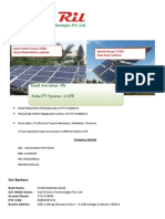 Kind Attention: Mr. Solar PV System: 6 KW: Our Bankers